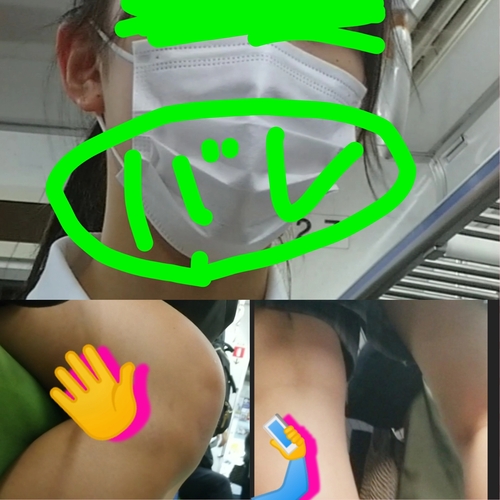 学生さん匂い嗅ぎバれ～！太もも接近...