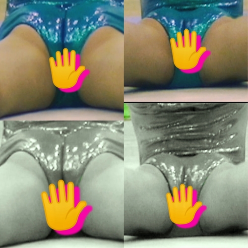 ワ●目ぱっくり！食い込みお尻！玉ラ...