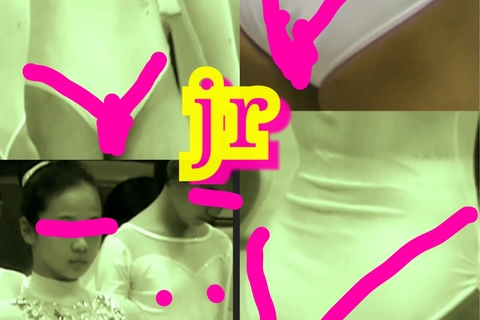 乳首勃◯はみパンテ●透け体操ロ◯J...