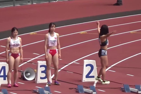 日本学生陸上個人 JD女子100m...